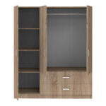 Royal three-leaf wardrobe sonoma 150x58x177cm - Слика 4