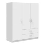 Royal three-leaf wardrobe white 150x58x177cm