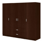 Royal four-leaf wardrobe with drawers and loft wenge 200x58x230cm - Слика 2