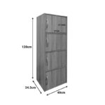Soline column cabinet in sonoma shade 40x34.5x120cm - Слика 5