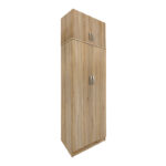 Two-door wardrobe with loft Lego in oak color 80x42x240cm