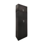 Two-door wardrobe with loft Lego in wenge color 80x42x240cm