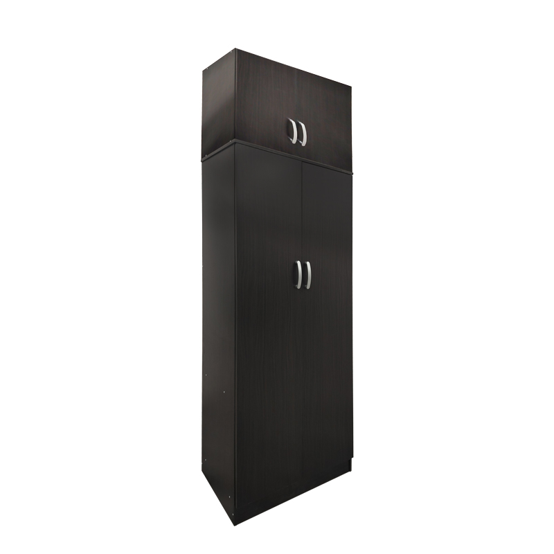 383-000084 Two-door wardrobe with loft Lego in wenge color 80x42x240cm - Image 1
