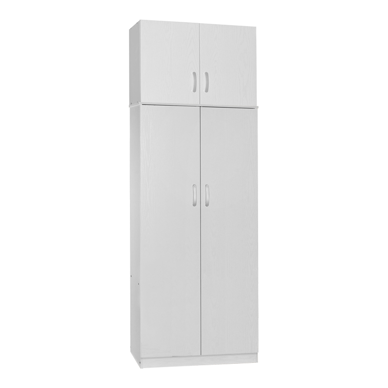 383-000085 Two-door wardrobe with loft Lego in white color 80x42x240cm - Image 1