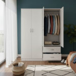 Four-leaf wardrobe Lego white 160x42x180cm