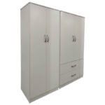 Four-leaf wardrobe Lego white 160x42x180cm - Слика 3