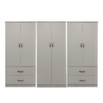 Lego six-door wardrobe white 240x42x180cm - Image 2