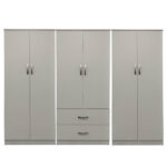 Lego I six-door wardrobe white 240x42x180cm - Image 2