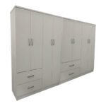 Lego eight-door wardrobe white 241x42x181cm - Слика 2