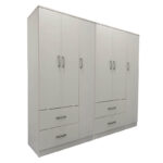 Lego six-door wardrobe white 180x42x180cm - Image 2