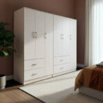 Lego six-door wardrobe white 180x42x180cm