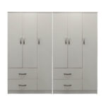 Lego six-door wardrobe white 180x42x180cm - Image 3