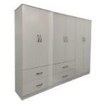 Lego six-door wardrobe white 200.5x42x180cm - Image 2