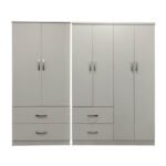 Lego six-door wardrobe white 200.5x42x180cm - Image 3