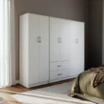 Lego Ι six-door wardrobe white 200.5x42x180cm