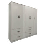 Lego five-door wardrobe white 170x42x180cm - Image 2