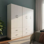 Lego five-door wardrobe white 170x42x180cm
