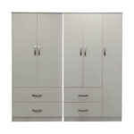 Lego five-door wardrobe white 170x42x180cm - Image 3