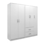 LegoI  five-door wardrobe white 170x42x180cm - Image 2