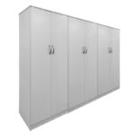 Lego II six-door wardrobe white 240x42x180cm - Image 2