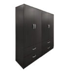 Four-leaf wardrobe with drawers Lego wenge 160x42x180cm - Слика 2