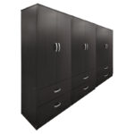 Lego six-door wardrobe with drawers wenge 240x42x180cm - Image 2