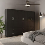 Lego six-door wardrobe with drawers wenge 240x42x180cm