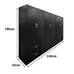 Lego wenge six-door wardrobe 240x42x180cm - Image 4