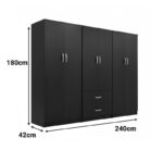 Lego Ι wenge six-door wardrobe 240x42x180cm - Image 4