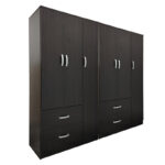 Lego six-door wardrobe wenge 180x42x180cm - Image 2