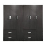 Lego six-door wardrobe wenge 180x42x180cm - Image 3