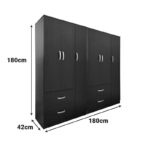 Lego six-door wardrobe wenge 180x42x180cm - Image 4