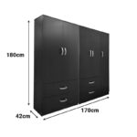 Lego five-door wardrobe wenge 170x42x180cm - Image 4