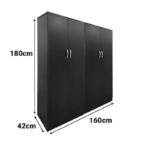 Lego Ι wenge four-door wardrobe 160x42x180cm - Image 4