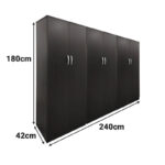 Lego six-door wardrobe wenge 240x42x180cm - Image 4