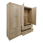 Four-door wardrobe with drawers Lego sonoma 160x42x180cm - Слика 2