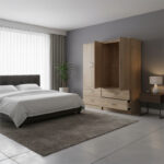 Four-door wardrobe with drawers Lego sonoma 160x42x180cm