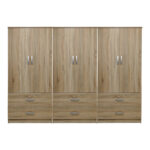 Six-leaf wardrobe with drawers Lego sonoma 240x42x180cm - Image 3