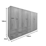 Lego six-door wardrobe sonoma 240x42x180cm - Image 5