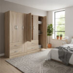 Lego six-door wardrobe sonoma 180x42x180cm