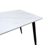 Pembe table white marble sintered stone-black metal leg 120x70x75cm - Image 4