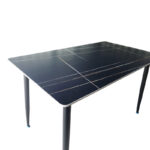 Pembe table black marble sintered stone-black metal leg 120x70x75cm - Image 3