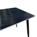 Pembe table black marble sintered stone-black metal leg 120x70x75cm - Image 4