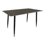 Pembe table black marble sintered stone-black metal legs 140x80x75cm