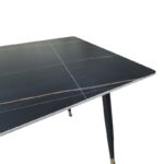 Pembe table black marble sintered stone-black metal legs 140x80x75cm - Слика 4