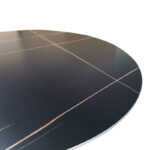 Orbital table black marble sintered stone-black metal D120x76cm - Слика 3