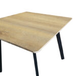 Squaro table sonoma mdf with black metal legs 80x80x75cm - Image 3