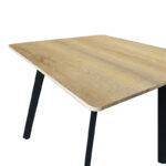 Squaro table sonoma mdf with black metal legs 80x80x75cm - Image 4