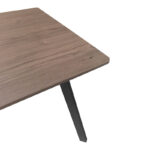 Squaro table walnut mdf with black metal legs 80x80x75cm - Image 3