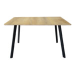 Squaro table sonoma mdf with black metal legs 120x70x75cm - Image 2